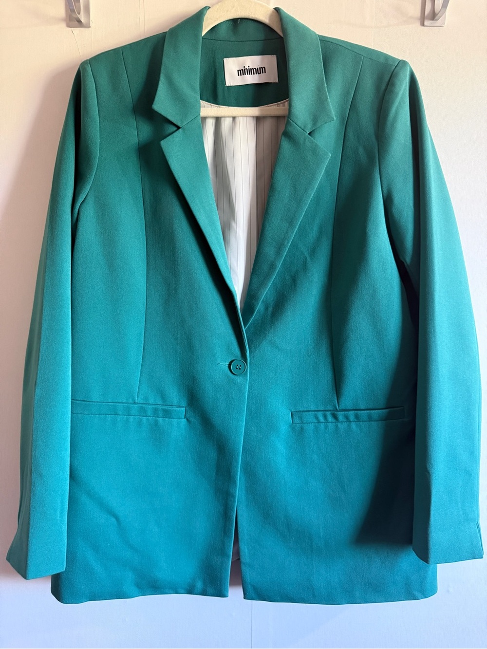 Minimum Emerald Green Tailored One Button Blazer EU 38 / US 8